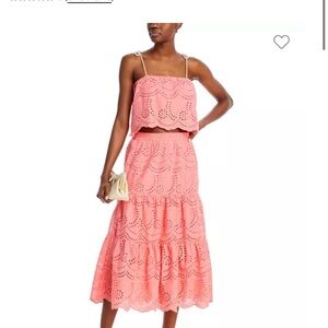 AquaTassel Tie Eyelet tank and skirt: Pink
